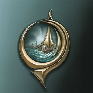 Floating Festival of Eyes style, Midjourney V6.1: bold minimalist logo design for Istanbul city municipal services