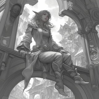 Floating Festival of Eyes style, Midjourney V6.1: black-and-white manga comic strip