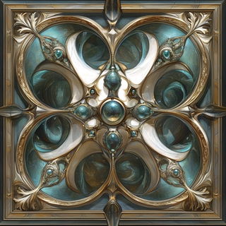Floating Festival of Eyes style, Midjourney V6.1: creative pattern composition