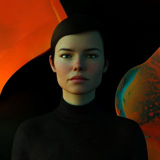 Ruincable style, Midjourney V6.1: photographic portrait of female protagonist
