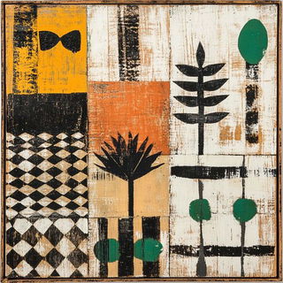Brocatelle Mythcut style, Midjourney V6.1: traditional folk art