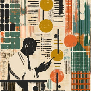 Brocatelle Mythcut style, Midjourney V6.1: editorial illustration for popular scientific magazine cover