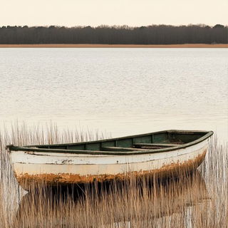 Brocatelle Mythcut style, Midjourney V6.1: realistic landscape photograph of quiet dawn