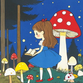 Ocellus Pastoralism style, Midjourney V6.1: retro fairy-tale illustration