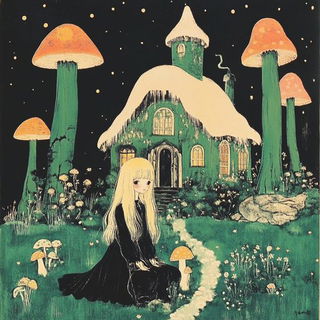 Castelluminism style, Midjourney V6.1: retro fairy-tale illustration