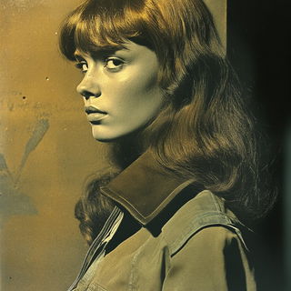 Relieforama style, Midjourney V6.1: photographic portrait of female protagonist