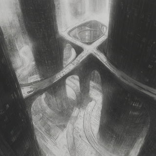 Paleomark style, Midjourney V6.1: megacity with futuristic bioarchitecture