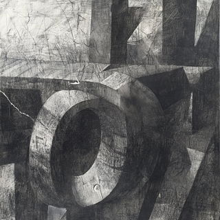 Paleomark style, Midjourney V6.1: typographic composition with large letters