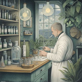 Inkglyphic style, Midjourney V6.1: editorial illustration for popular scientific magazine cover