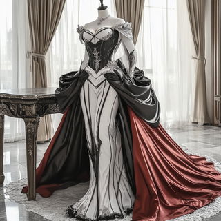 Gilded Cloudfoundry style, Midjourney V6.1: haute-couture fashion outfit