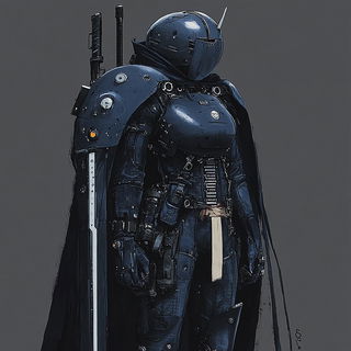 Florafigura style, Midjourney V6.1: concept art character design of retropunk steam knight