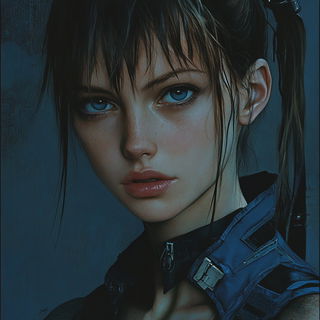 Florafigura style, Midjourney V6.1: photographic portrait of female protagonist
