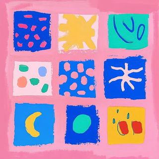 Patchwork Tessellaria style, Midjourney V6.1: creative pattern composition