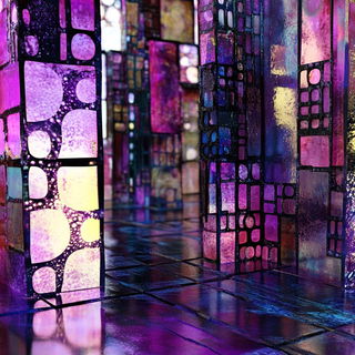 Solitudecollage style, Midjourney V6.1: abstract 3D render