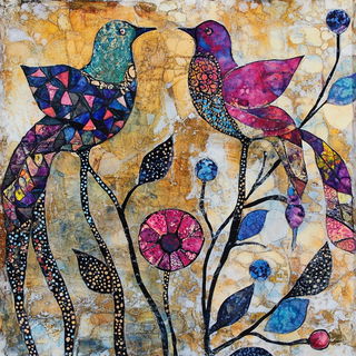 Solitudecollage style, Midjourney V6.1: traditional folk art