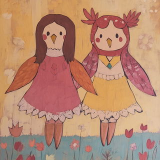 Carminic Cloud Provinces style, Midjourney V6.1: traditional folk art