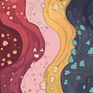 Carminic Cloud Provinces style, Midjourney V6.1: creative pattern composition