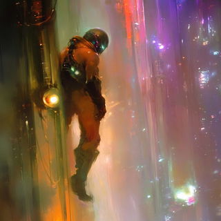 Sootspore style, Midjourney V6.1: cinematic shot from sci-fi movie