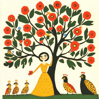 Lumen Lobe style, Midjourney V6.1: traditional folk art