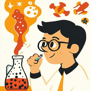 Lumen Lobe style, Midjourney V6.1: editorial illustration for popular scientific magazine cover