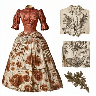 Paintstroke Fablelands style, Midjourney V6.1: haute-couture fashion outfit
