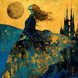 Foliamasonry style, Midjourney V6.1: retro fairy-tale illustration