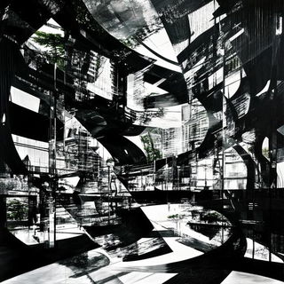 Qorava Pattern Bureau style, Midjourney V6.1: megacity with futuristic bioarchitecture