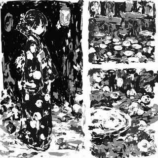 Glissandaflux style, Midjourney V6.1: black-and-white manga comic strip