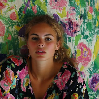 Glissandaflux style, Midjourney V6.1: photographic portrait of female protagonist
