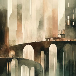 Vitrastorm style, Midjourney V6.1: megacity with futuristic bioarchitecture