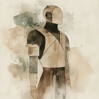 Vitrastorm style, Midjourney V6.1: concept art character design of retropunk steam knight
