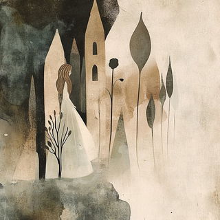 Vitrastorm style, Midjourney V6.1: retro fairy-tale illustration