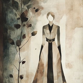Vitrastorm style, Midjourney V6.1: haute-couture fashion outfit