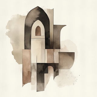Vitrastorm style, Midjourney V6.1: typographic composition with large letters