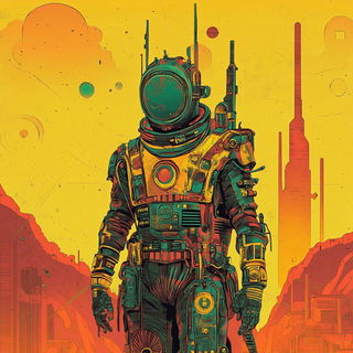 Legendweft style, Midjourney V6.1: concept art character design of retropunk steam knight