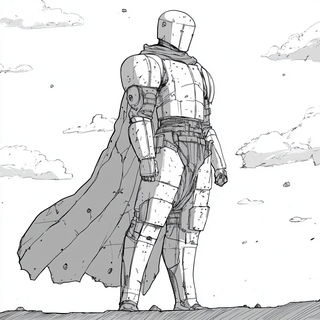 Figureharbour style, Midjourney V6.1: concept art character design of retropunk steam knight