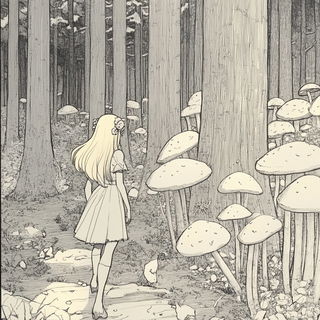 Figureharbour style, Midjourney V6.1: retro fairy-tale illustration