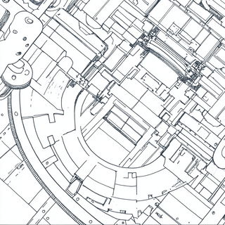 Figureharbour style, Midjourney V6.1: technical infrastructure blueprint schematics