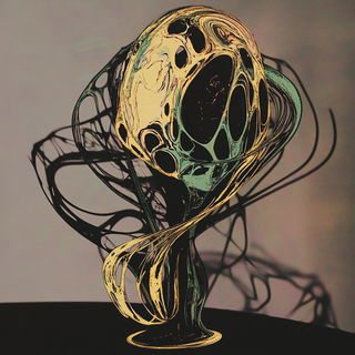 Ornacel style, Midjourney V6.1: abstract 3D render