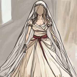 Stormsteel Meridian style, Midjourney V6.1: haute-couture fashion outfit