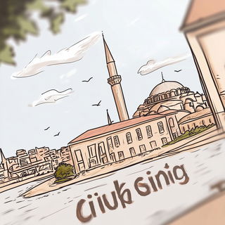 Stormsteel Meridian style, Midjourney V6.1: bold minimalist logo design for Istanbul city municipal services