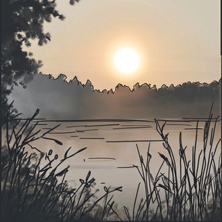 Stormsteel Meridian style, Midjourney V6.1: realistic landscape photograph of quiet dawn