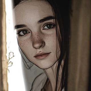 Stormsteel Meridian style, Midjourney V6.1: photographic portrait of female protagonist