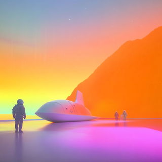 Astralagraphics style, Midjourney V6.1: cinematic shot from sci-fi movie