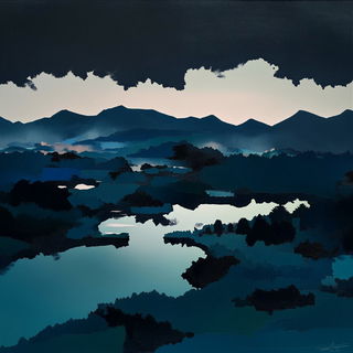 Starpath Cartography style, Midjourney V6.1: realistic landscape photograph of quiet dawn