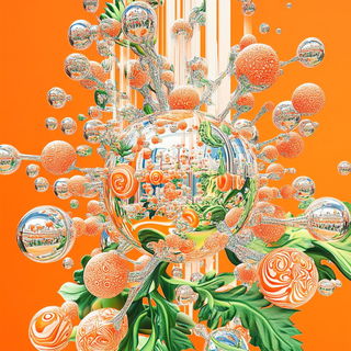 Orrery Smelt style, Midjourney V6.1: abstract 3D render