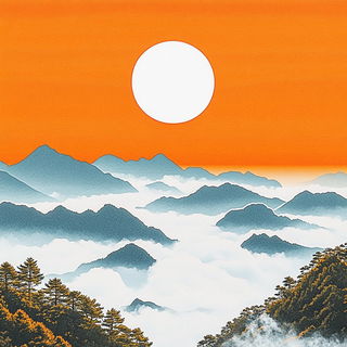 Orrery Smelt style, Midjourney V6.1: realistic landscape photograph of quiet dawn