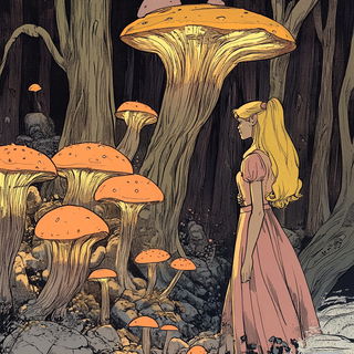 Faunaferrugine style, Midjourney V6.1: retro fairy-tale illustration