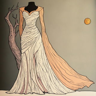 Faunaferrugine style, Midjourney V6.1: haute-couture fashion outfit