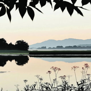 Red Cape Stitchwork style, Midjourney V6.1: realistic landscape photograph of quiet dawn